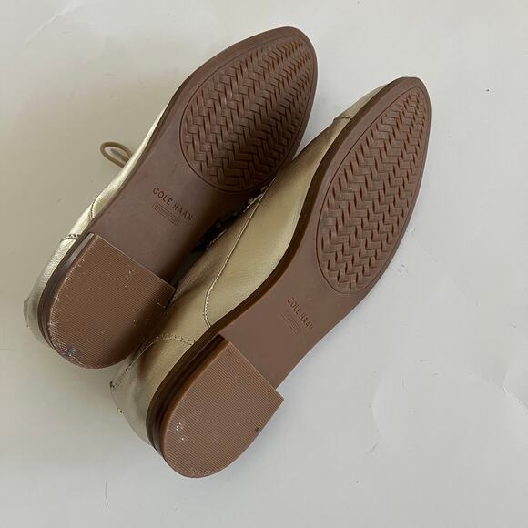 Cole Haan 'Go To Arden' Women's 7.5 Soft Gold Lace Up Oxford Metallic Lace Up - Picture 9 of 10